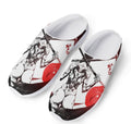 Japanese Samurai Woman Print Mesh Casual Shoes