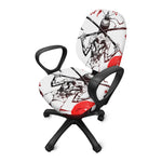 Japanese Samurai Woman Print Office Chair Cover