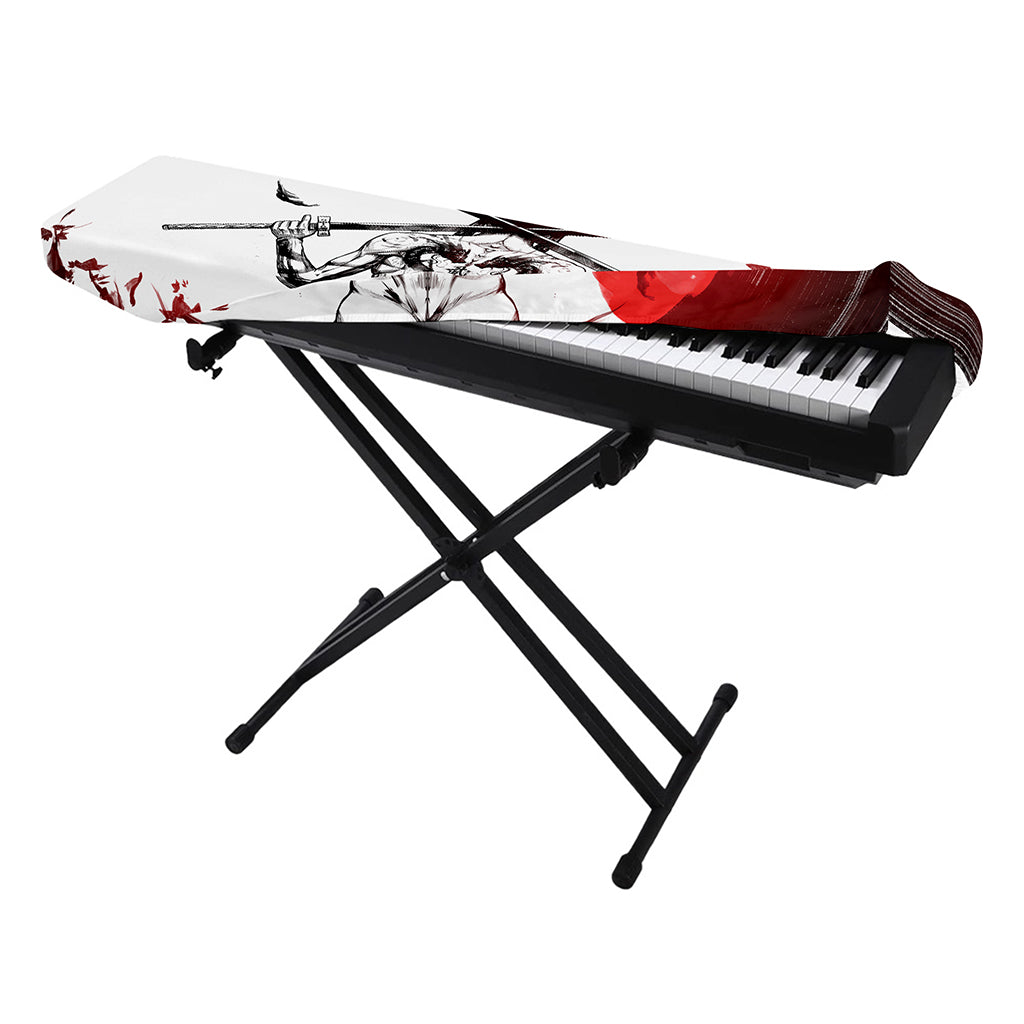Japanese Samurai Woman Print Piano Keyboard Cover