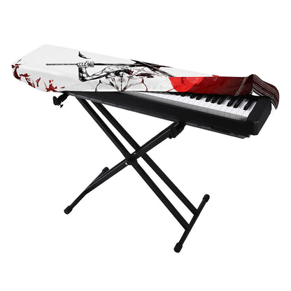 Japanese Samurai Woman Print Piano Keyboard Cover