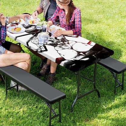 Japanese Samurai Woman Print Picnic Table Cover