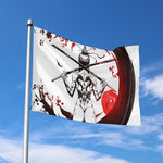 Japanese Samurai Woman Print Polyester Flag
