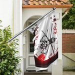 Japanese Samurai Woman Print Polyester Flag