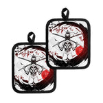 Japanese Samurai Woman Print Pot Holders