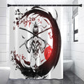 Japanese Samurai Woman Print Premium Shower Curtain