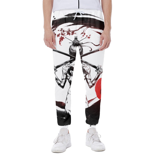 Japanese Samurai Woman Print Scuba Joggers