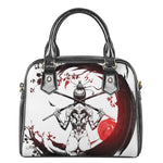 Japanese Samurai Woman Print Shoulder Handbag