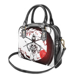 Japanese Samurai Woman Print Shoulder Handbag