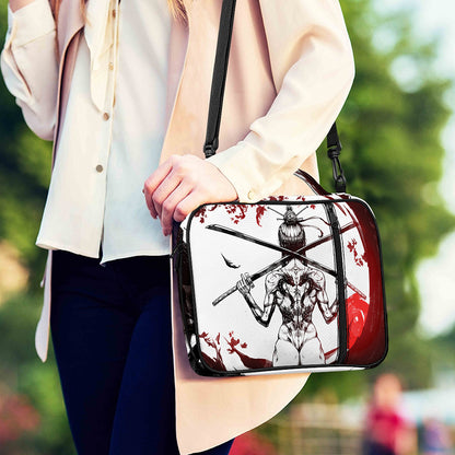 Japanese Samurai Woman Print Shoulder Strap Bible Bag