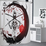 Japanese Samurai Woman Print Shower Curtain