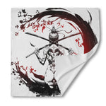 Japanese Samurai Woman Print Silk Bandana