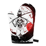 Japanese Samurai Woman Print Single Oven Mitt