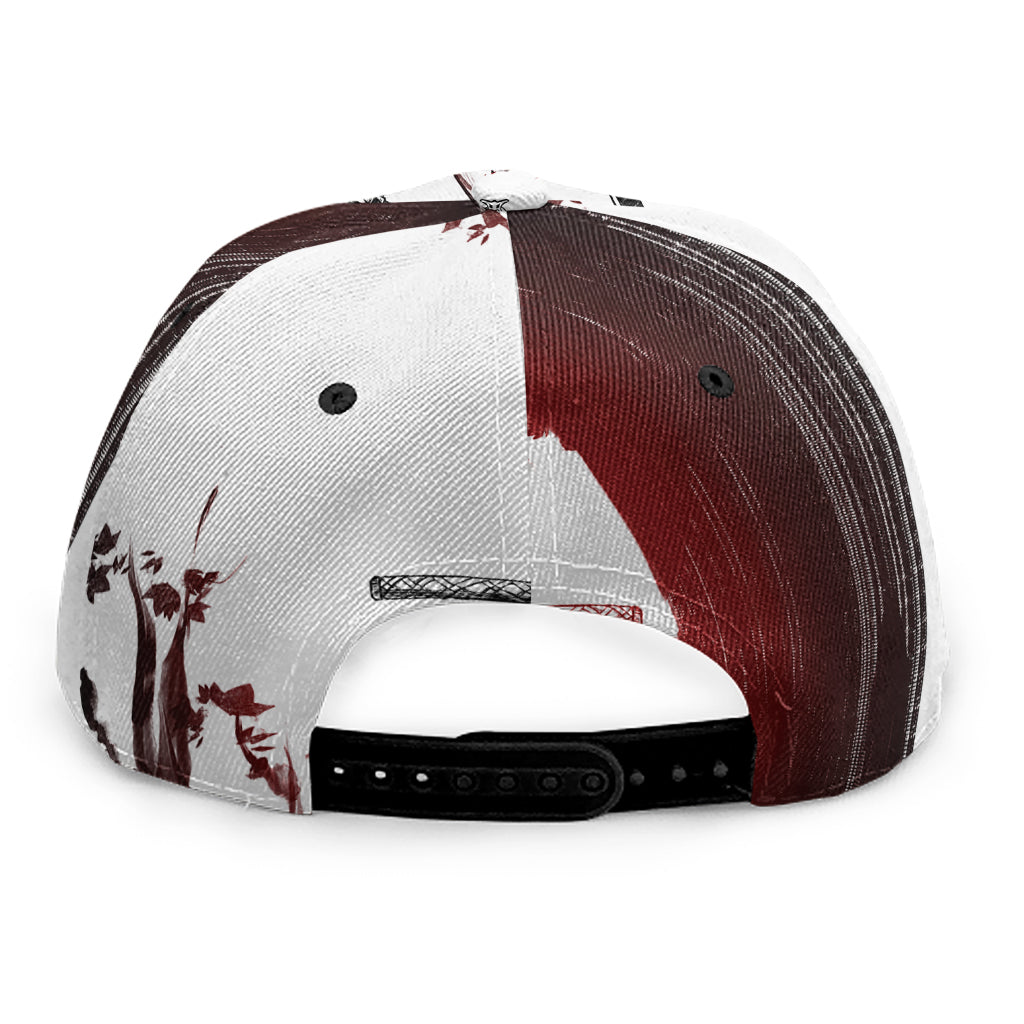 Japanese Samurai Woman Print Snapback Cap
