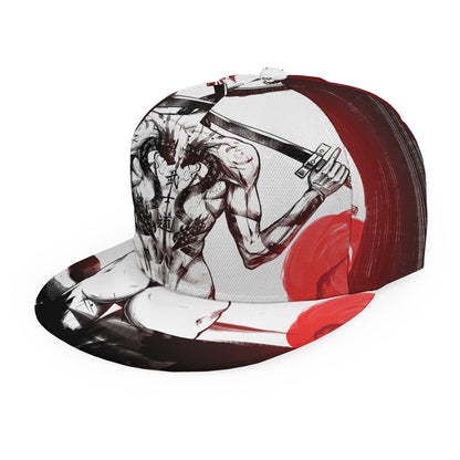 Japanese Samurai Woman Print Snapback Cap