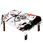Japanese Samurai Woman Print Tablecloth