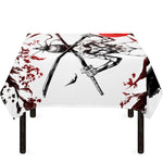 Japanese Samurai Woman Print Tablecloth