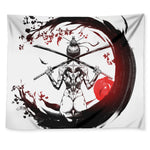Japanese Samurai Woman Print Tapestry
