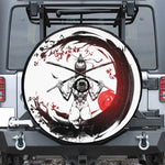 Japanese Samurai Woman Print Tire Cover With Camera Hole