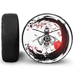 Japanese Samurai Woman Print Tire Cover With Camera Hole