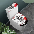 Japanese Samurai Woman Print Toilet Lid And Tank Cover Set