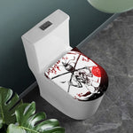 Japanese Samurai Woman Print Toilet Lid Cover