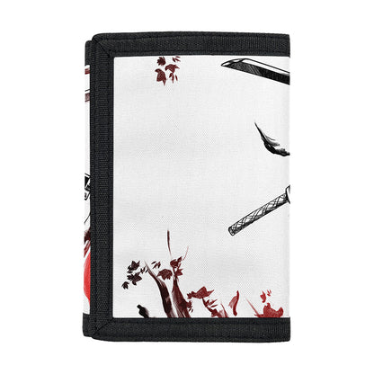 Japanese Samurai Woman Print Trifold Wallet