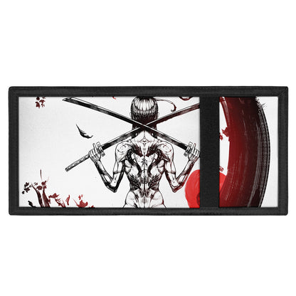 Japanese Samurai Woman Print Trifold Wallet