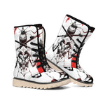 Japanese Samurai Woman Print Winter Boots
