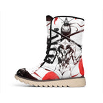 Japanese Samurai Woman Print Winter Boots