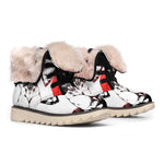 Japanese Samurai Woman Print Winter Boots