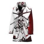 Japanese Samurai Woman Print Women's Bathrobe