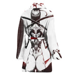 Japanese Samurai Woman Print Women's Bathrobe
