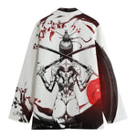 Japanese Samurai Woman Print Women's Blazer