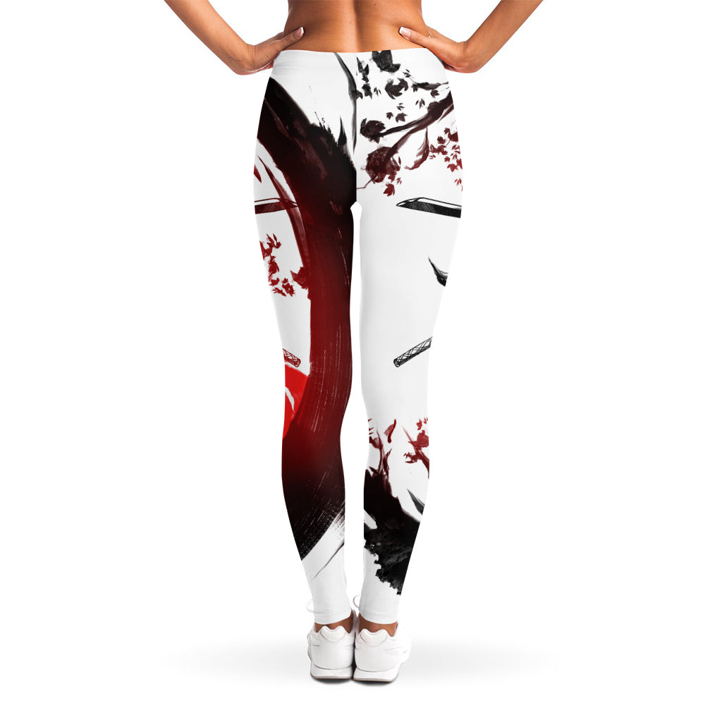 Japanese Samurai Woman Print Women's Leggings