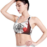 Japanese Samurai Woman Print Women's Sports Bra