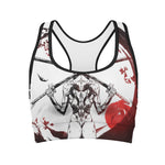 Japanese Samurai Woman Print Women's Sports Bra
