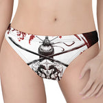 Japanese Samurai Woman Print Women's Thong