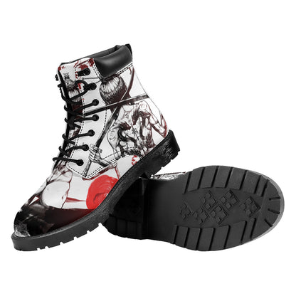 Japanese Samurai Woman Print Work Boots