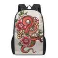 Japanese Snake Tattoo Print 17 Inch Backpack