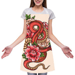 Japanese Snake Tattoo Print Adjustable Apron