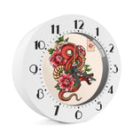 Japanese Snake Tattoo Print Alarm Clock