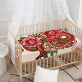 Japanese Snake Tattoo Print Baby Crib Sheet