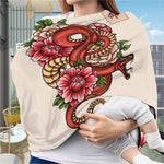 Japanese Snake Tattoo Print Baby Seat Cover