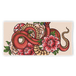 Japanese Snake Tattoo Print Beach Towel