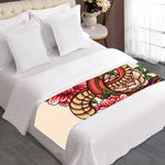 Japanese Snake Tattoo Print Bed Runner