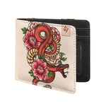 Japanese Snake Tattoo Print Bifold Wallet