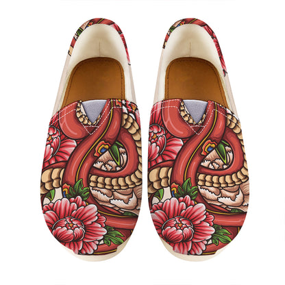 Japanese Snake Tattoo Print Casual Shoes