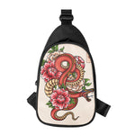 Japanese Snake Tattoo Print Chest Bag