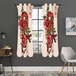 Japanese Snake Tattoo Print Curtain