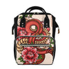 Japanese Snake Tattoo Print Diaper Bag